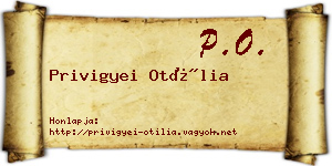 Privigyei Otília névjegykártya